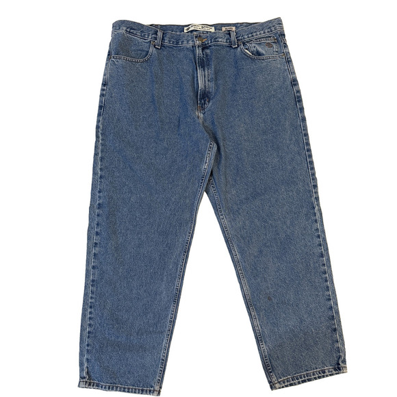 Harley Davidson Biker Jeans Mens 42x30 Blue Relaxed Fit Denim Motorcycle PantPs - Picture 1 of 9